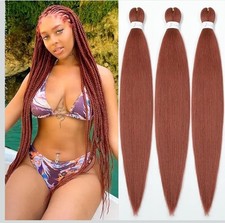 Ginger Braiding Hair 32 Inch Pre stretched Braiding Hair Extensions 30 3 Packs