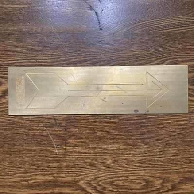 Brass Engraving Plate for New Hermes Font Tray Arrow