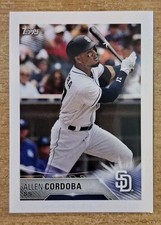 2018 TOPPS STICKERS ALLEN CORDOBA #258 SAN DIEGO PADRES 