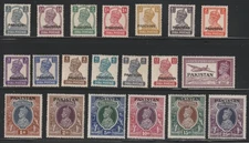 Pakistan    1947    Sc # 1-19(20val.)   Complete set   XF   MNH    OG    $ 260