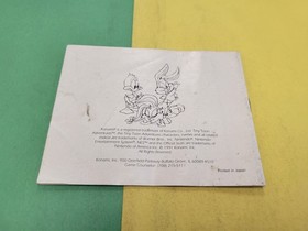Tiny Toon Adventures Nintendo NES Instruction Manual Booklet ONLY