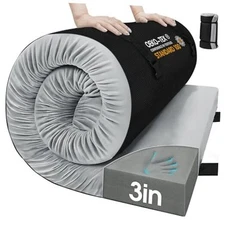  Memory Foam Camping Mattress Pad,3inch Sleeping Pad for Cot:72*24*3 GREY