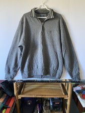 159-IZOD Men  s 1/4 Zip Pullover Sweater Size Medium