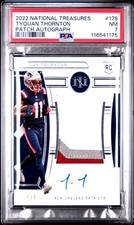 2022 National Treasures /99 Tyquan Thornton Rookie RPA Patch Auto - PSA 7