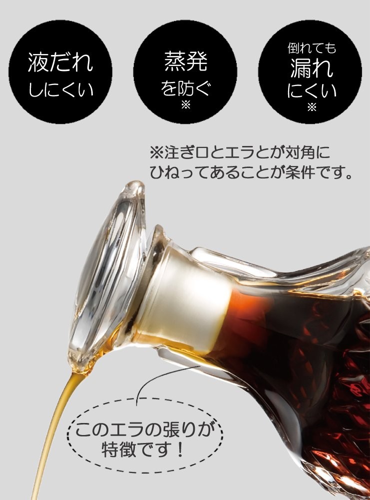 Adelia Condiment Container, Soy Sauce Dispenser, 95ml, Made in Japan, Crystal Gl