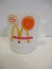 Vintage 1970s McDonald's Canada Anchor Hocking Fire King Milk Glass Coffee Mug
