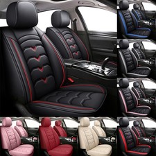 Universal Pu Leather Car Seat Covers 5 Seat Full Set Sedan Suv Front Rear Cover