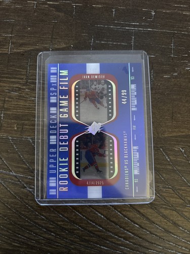 2025-26 Upper Deck SPx Hockey Rookie Debut Game Film Ivan Demidov Blue /99