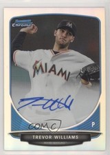 2013 Bowman Draft Chrome Prospect Refractor Trevor Williams #BCA-TW Auto 0b3