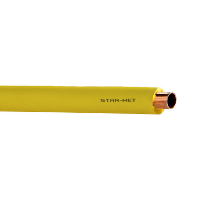 PREIS PRO METER - Kupferrohr Ø 22 x 1 mm - ummantelt mit gelbem Stern-PE STAR-M
