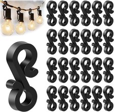 50Pcs Gutter Hanging Hooks "s" Clips for Christmas String Lights UK