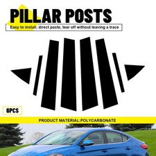 8x B-pillar Post Door Window Trim Black For 2017-2020 Hyundai Avante Facelift Ev 8x B-pillar Post Door Window Trim Black For 2017-2020 Hyundai Avante Facelift Ev