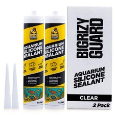 Clear Aquarium Silicone Sealant 2 Pack - 100 Waterproof, Non-Toxic, Fast Cure,