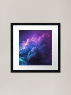 Modern lila und blau Farbverlauf Clo gerahmtes Wandbild Poster Leinwanddruck Bild