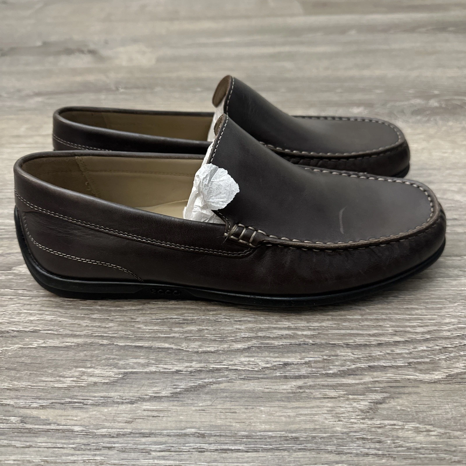 ECCO Scarpe Uomo 7 Marrone Classico Moc 2.0 Slip On Stile Guida Mocassino 40EU