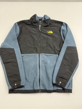 The North Face Jacket Youth 18/20 Blue Black Fleece Colorblock Full Zip Winter
