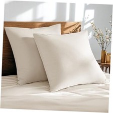 100 French Euro Shams Pack of 2, Soft Breathable for Hot 26"x26" Linen