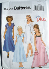 Butterick B4385 Girl's Fancy Formal Dress & Jacket in 3 Lengths Pattern Sz 7-14