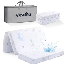 VRSHOAT Trifold Pack and Play Mattress 38"x26", Dual Sided Pack N Play