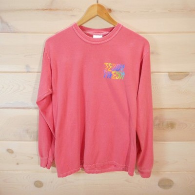 Teddy Fresh Women's size M Long Sleeve T-Shirt Colorful Rainbow Print Cotton