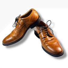 Nunn Bush Mens Tan Leather Lace Up Oxford Dress Shoes Comfort Gel Size 9M