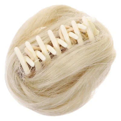 Chignon Postiche Cheveux Naturel Coiffure Accessoires Porte-chignon Pince À - Photo 1/4