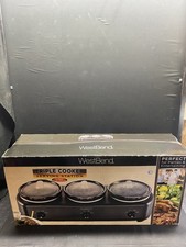 West Bend Triple Cooker Serving Station New N...