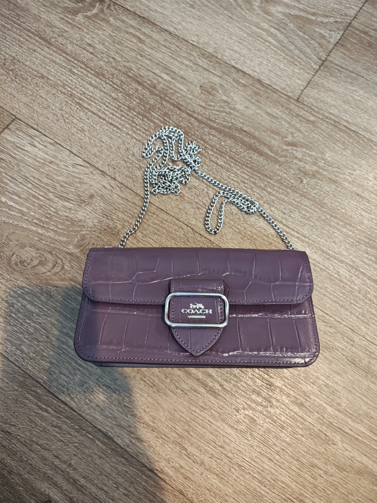 Coach Morgan Crossbody Amethyst Textured Leather NWT