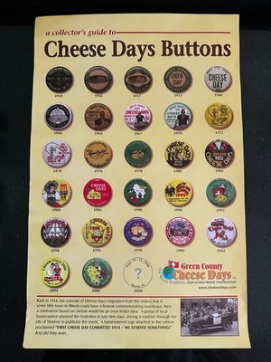 2008 Cheese Days Button Poster Monroe WI 11'' x 17'' Green County