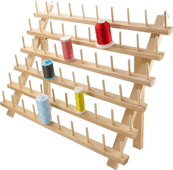 Garnhalter Holz 60 Spulen NäHzimmer Organizer-image