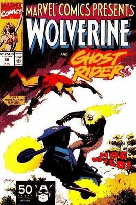 Marvel Comics Presents (1988) #  68 (8.0-VF) Newsstand, Wolverine, Ghost Ride...