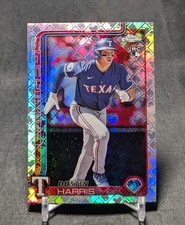 Dustin Harris Rookie RC 2025 Topps Chrome Logofractor Card #131 Texas Rangers