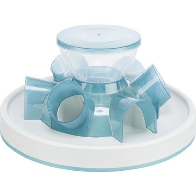 Tunnel Slow Feeder Cats Interactive Cat Toy Pet Food Dispenser Blue