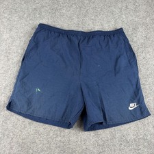 Nike Shorts Mens Small Navy Blue Vintage 90s Nylon Mesh Lined Athletic Running