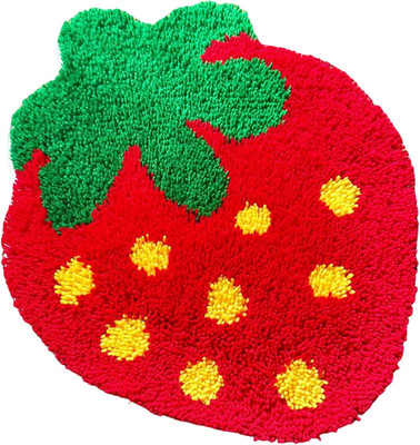 Flirty Strawberry for Latch Hook Kits for Adults Beginners Strawberry Pre-Printe