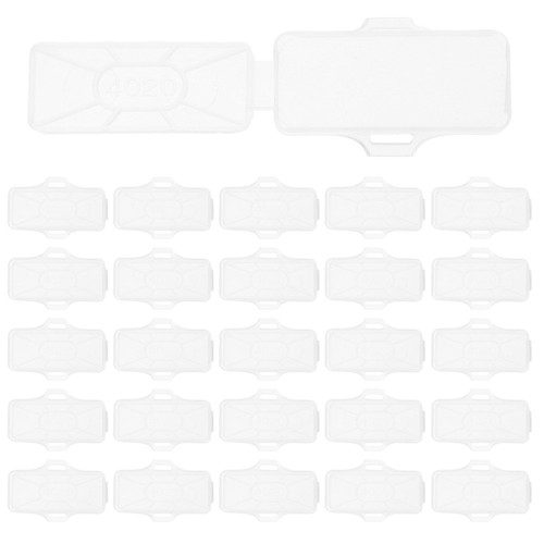100 Pcs Cable Sign Clear Plastic Label Holders Identification Stickers - 第 3/12 張圖片