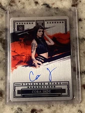 2023 Panini WWE Impeccable Cora Jade Stainless Stars On Card Auto 6/99 SP