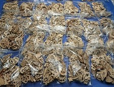 40 x Anh&auml;nger  3cm Steudeko Erzgebirge Holz Stern Glocke Engel Mond Bogen