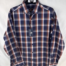 NWT - Hart Schaffner Marx Shirt Men L Button Up Long Sleeve Multi Color Plaid