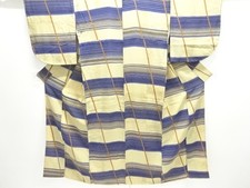 7679705: JAPANESE KIMONO / ANTIQUE KIMONO / STRIPE DIAGONAL STRIPE