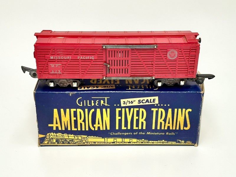 American Flyer 629 Missouri Pacific Cattle Stock Car With Original Box