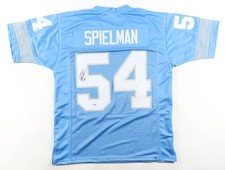 Chris Spielman Signed Detroit Lions Jersey (JSA) Motown Linebacker 1988 / 1996