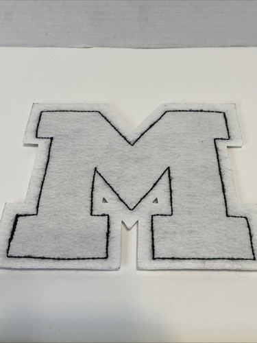 (2) Vintage "M" Patch Letter for Letterman Jacket Green & Black 7x7 & 5x5 Inch - Picture 7 of 8