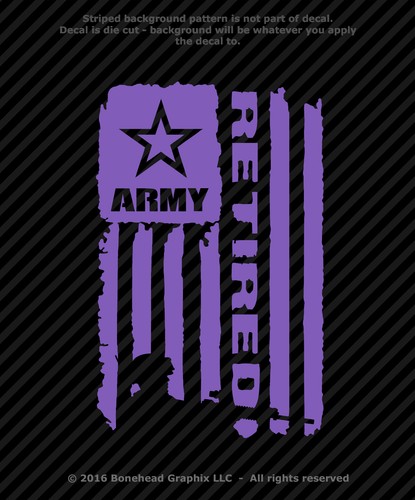 Military Retired AR Distressed Flag XS-M Vinyl Decal Combat Veteran Sticker - Picture 25 of 26