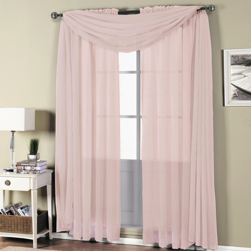 Abri Rod Pocket Solid One Panel Sheer Curtain Window Drape - 13 colores Todos los tamaños - Imagen 10 de 14