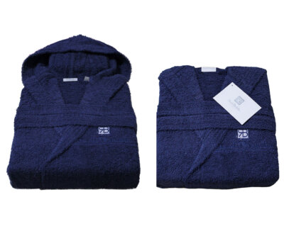 Accappatoio Unisex Renato Balestra - 100% Cotone Con Cappuccio, Tasche E Cintura, Diverse Taglie E Colori - Foto 9