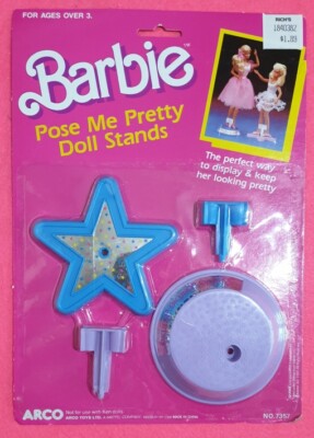 Barbie Pose Me Pretty 2 Doll Stand Arco Mattel 80's