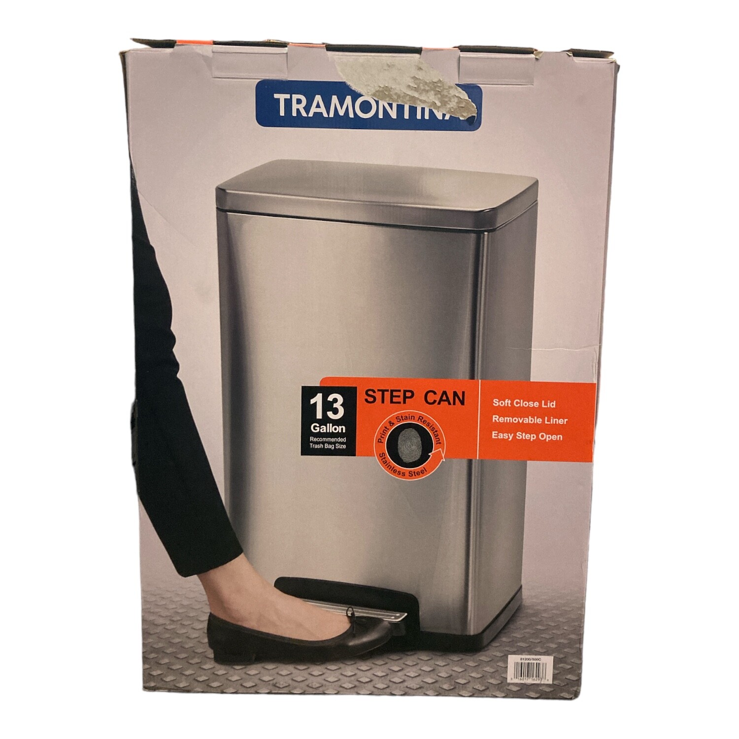 Tramontina 13 Галлонов Мягкое закрывание Мусорного бака Нержавеющая сталь 13090₽
