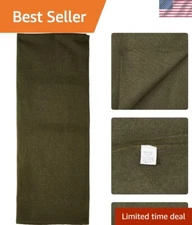 Heavyweight Olive Drab Wool Blanket - 80% Wool Fire Retardant, 66" X 90" Size