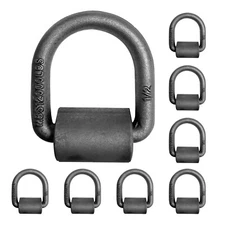 8 Pack Heavy Duty 1/2" Weld-On Forged D Ring Flatbed Truck Trailer 12000 Lbs
